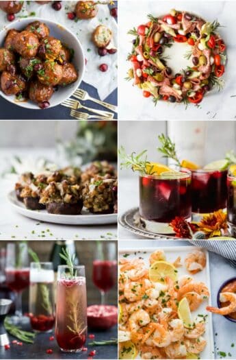为您的假日派对最好的35个开胃菜和鸡尾酒的特写图像